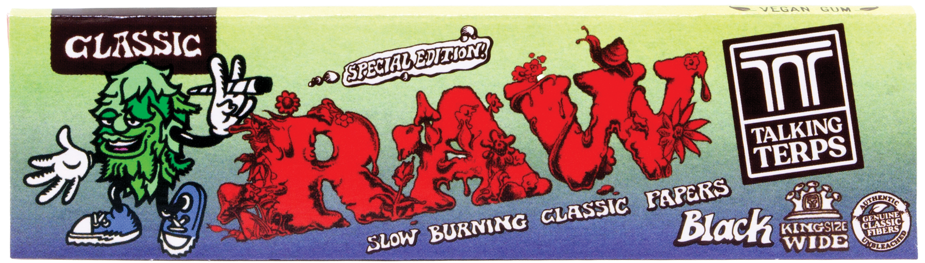TALKING TERPS + RAW KING SIZE WIDE ROLLING PAPERS - FULL BOX COLLABORATION (LIMITED EDITION)