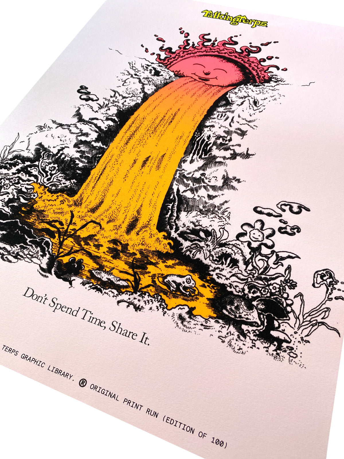 'Don't Spend Time, Share It.' Prints